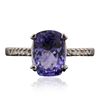 Image 1 : 14KT White Gold Tanzanite and Diamond Ring