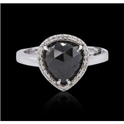 14KT White Gold 2.37ctw Black Diamond Ring