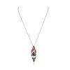 Image 3 : 14KT White Gold 23.00ct Beryl, Sapphire and Ruby Pendant With Chain