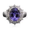 Image 3 : 14KT Two-Tone Gold 3.64ct Tanzanite and Diamond Ring