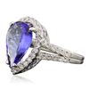 Image 4 : 14KT White Gold 4.01ct Tanzanite and Diamond Ring