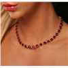 Image 2 : 14KT Yellow Gold 58.11ctw Ruby and Diamond Necklace