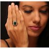 Image 2 : 14KT Yellow Gold 3.44ct Emerald and Diamond Ring