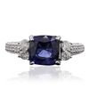 Image 1 : 14KT White Gold 2.90ct Sapphire and Diamond Ring