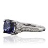 Image 2 : 14KT White Gold 2.90ct Sapphire and Diamond Ring