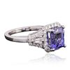 Image 2 : 14KT White Gold 2.29ct Tanzanite and Diamond Ring