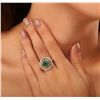 Image 2 : 14KT Yellow Gold 2.09ct Emerald and Diamond Ring