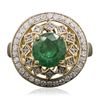 Image 3 : 14KT Yellow Gold 2.09ct Emerald and Diamond Ring