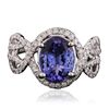 Image 3 : 14KT White Gold 2.73ct Tanzanite and Diamond Ring