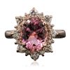 Image 3 : 14KT Rose Gold 2.51ct Tourmaline and Diamond Ring