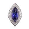 Image 3 : 18KT White Gold GIA Certified 10.54ct Tanzanite and Diamond Ring