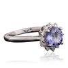 Image 2 : 14KT White Gold 1.25ct Tanzanite and Diamond Ring