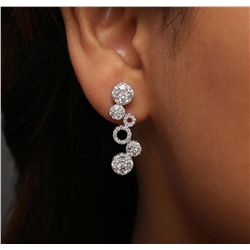 14KT White Gold 1.82ctw Diamond Earrings