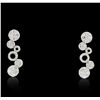 Image 3 : 14KT White Gold 1.82ctw Diamond Earrings