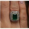 Image 2 : 14KT Two-Tone 3.67ct Emerald and Diamond Ring