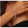 Image 5 : 14KT White Gold 2.89ctw Diamond Tennis  Bracelet