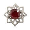 Image 3 : 14KT White Gold 11.02ct Ruby and Diamond Ring