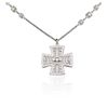 Image 3 : 18KT White Gold 1.34ctw Diamond Pendant and Chain