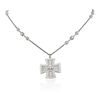 Image 4 : 18KT White Gold 1.34ctw Diamond Pendant and Chain