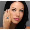 Image 6 : 18KT White Gold 1.42ctw Blue Diamond Ring