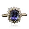 Image 1 : 14KT Yellow Gold 2.67ct Tanzanite and Diamond Ring