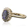 Image 2 : 14KT Yellow Gold 2.67ct Tanzanite and Diamond Ring