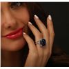 Image 5 : 18KT White Gold 14.09ct Sapphire and Diamond Ring
