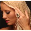 Image 5 : 14KT Yellow Gold 27.45ct Green Quartz and Diamond Ring