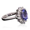 Image 4 : 14KT White Gold 2.33ct Tanzanite and Diamond Ring