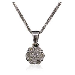 14KT White Gold 0.53ctw Diamond Pendant