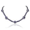 Image 3 : 14KT White Gold 37.95ctw Tanzanite and Diamond Necklace