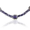 Image 4 : 14KT White Gold 37.95ctw Tanzanite and Diamond Necklace