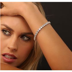 14KT White Gold 15.06ctw Diamond Tennis Bracelet