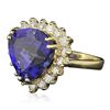 Image 4 : 14KT Yellow Gold 11.78ct GIA Cert Tanzanite and Diamond Ring