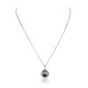 Image 3 : 14KT White Gold 3.48ct Black Diamond and Diamond Pendant With Chain