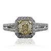 Image 1 : 14KT White Gold 1.15ct SI1/Light Yellow Diamond Ring