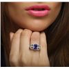 Image 4 : 18KT White Gold 2.15ct Tanzanite and Diamond Ring