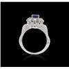 Image 7 : 18KT White Gold 1.35ct Sapphire and Diamond Ring