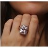 Image 6 : 14KT Rose Gold 17.12ct Kunzite and Diamond Ring