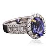Image 4 : 14KT Two-Tone Gold 1.78ct Tanzanite and Diamond Ring