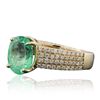 Image 4 : 14KT Yellow Gold 1.97ct Emerald and Diamond Ring