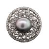 Image 3 : 14KT White Gold Pearl and Diamond Ring