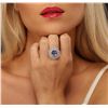 Image 1 : 14KT White Gold 4.02ct Tanzanite and Diamond Ring