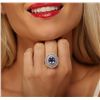 Image 2 : 14KT White Gold 4.02ct Tanzanite and Diamond Ring