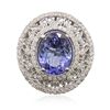 Image 3 : 14KT White Gold 4.02ct Tanzanite and Diamond Ring