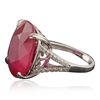 Image 4 : 14KT White Gold 18.92ct Ruby and Diamond Ring