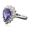 Image 2 : 14KT White Gold 2.66ct Tanzanite and Diamond Ring