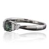 Image 2 : 18KT White Gold 0.41ct Alexandrite and Diamond Ring