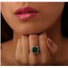 Image 4 : 14KT White Gold 4.33ct Emerald and Diamond Ring