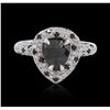 Image 3 : 14KT White Gold 1.75ctw Black Diamond Ring